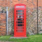 BT payphone - a red phonebox, in Shropshire
