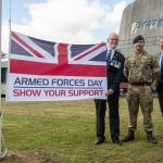 Pictured from left to right: Stuart Doyle, Veteran volunteer at Shropshire Council, Jay Steele, Reservist Shropshire Council and Andy Begley, Shropshire Council’s chief executive.