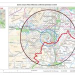 Avian flu: map of The control zones extending from Wrexham into Shropshire.