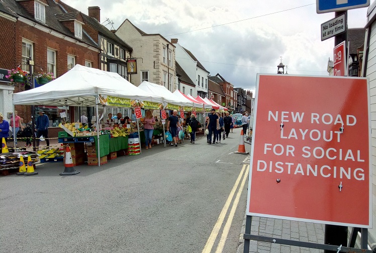 Bridgnorth market on Saturday 25 July 2020