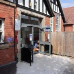 Brownlow Community Centre, Whitchurch after grant funding – new, user-friendly doors fitted.