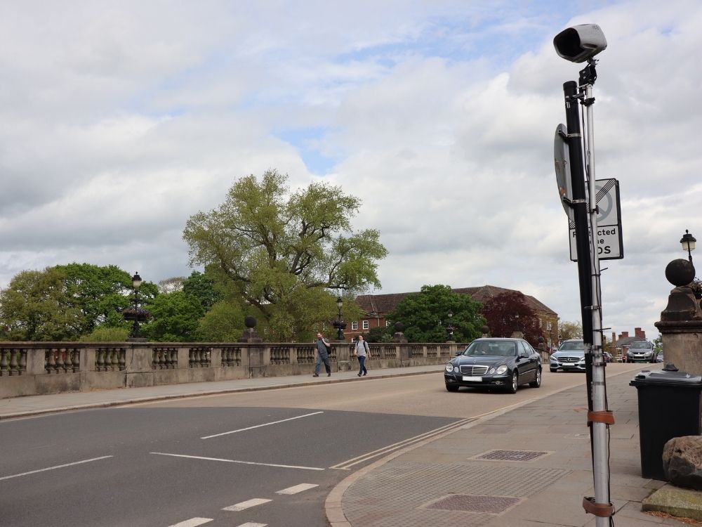 One of the ANPR cameras in place