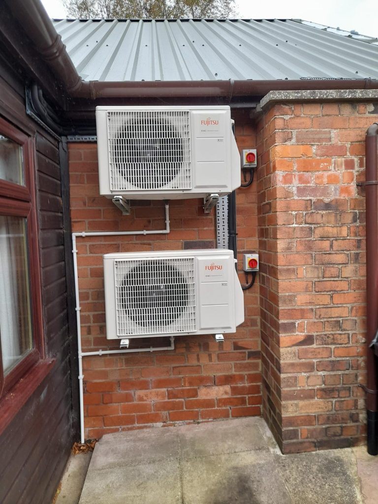 Chelmarsh Village Hall air source heat pump