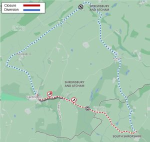 Cardington Roadworks Map 300x284 