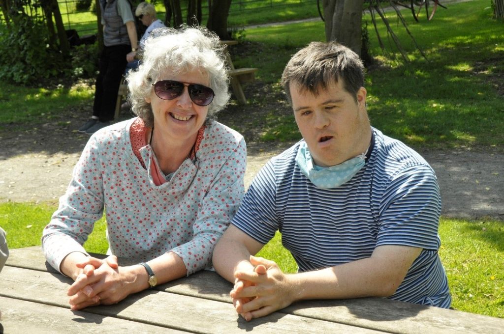 Local carer and cared-for person enjoying activities during Carers Week.