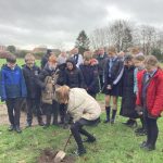 Children planting the tree