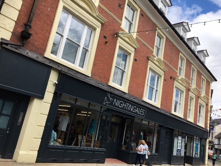 Shop and flats at 5-9 Cross Street, Oswestry