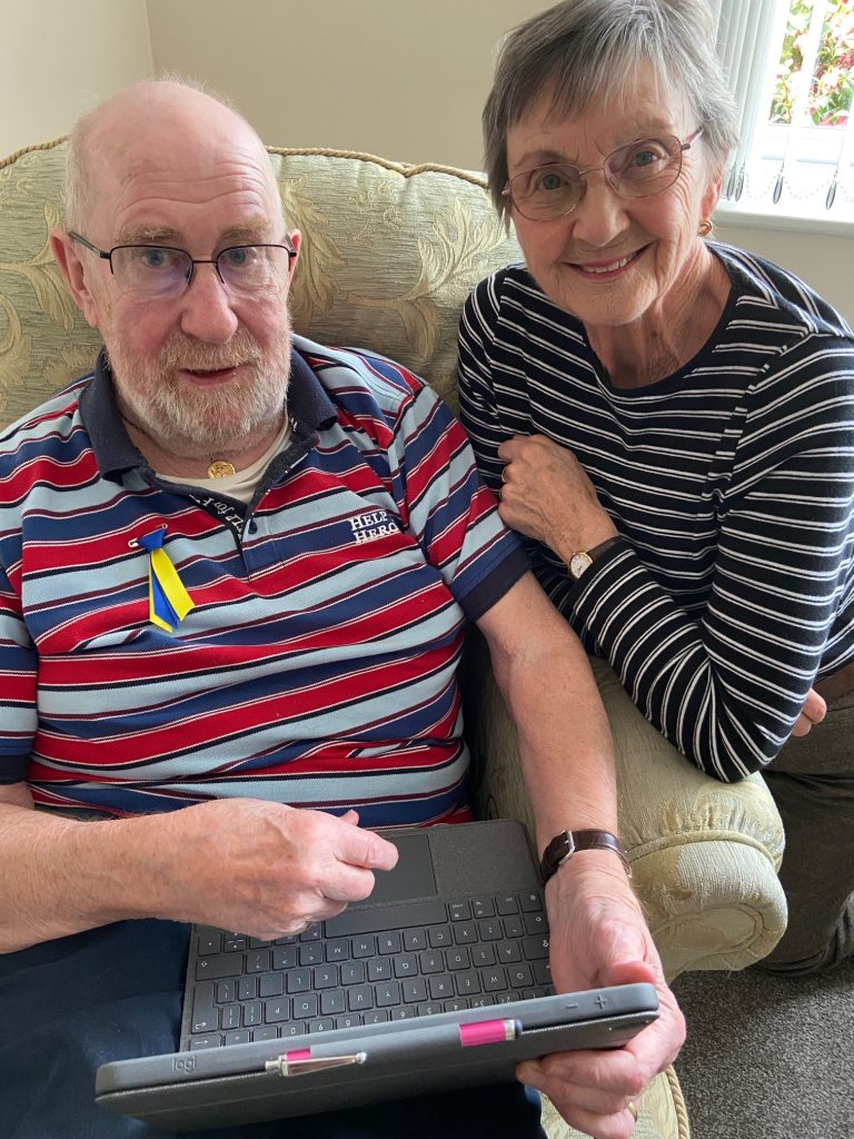 Mike Wason, age 73, with partner Sue Harrison