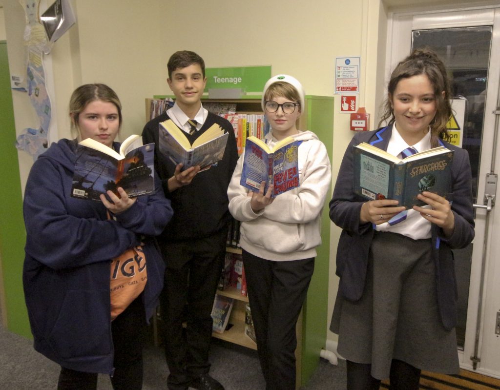 Founder members of the Ellesmere teen’s book club, (from left ) Victoria Moughton, Josh Martin, Evie Edwards and Charlotte Hynes  (Picture: David Atkinson)