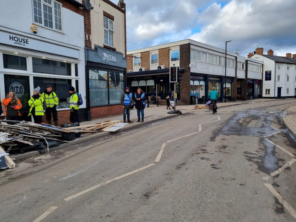 Longden Coleham, Shrewsbury flooding clean up - February 2022