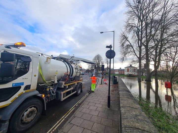 The flood clean-up in Shrewsbury