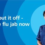 Nurse promoting a flu jab