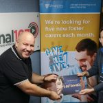 People launching Signal 107 Breakfast Show presenter Dickie Dodd and Ian Groom from Shropshire Fostering launch the new campaign”