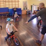 kids doing Bikeability in Cressage