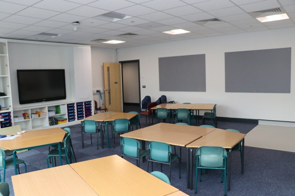 Classroom inside the new build. Image courtesy of Pave Aways