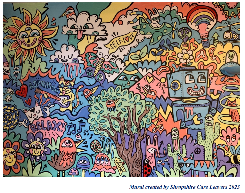 Mural created by Shropshire Care Leavers