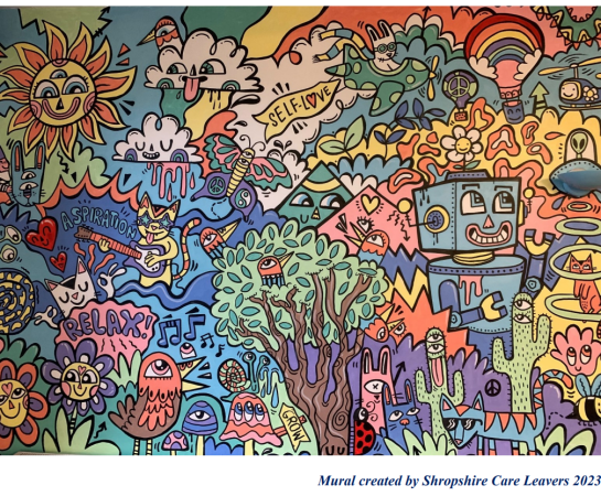 Mural created by Shropshire Care Leavers