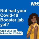 COVID-19 booster vaccinations only available until 12 February 2023 infographic