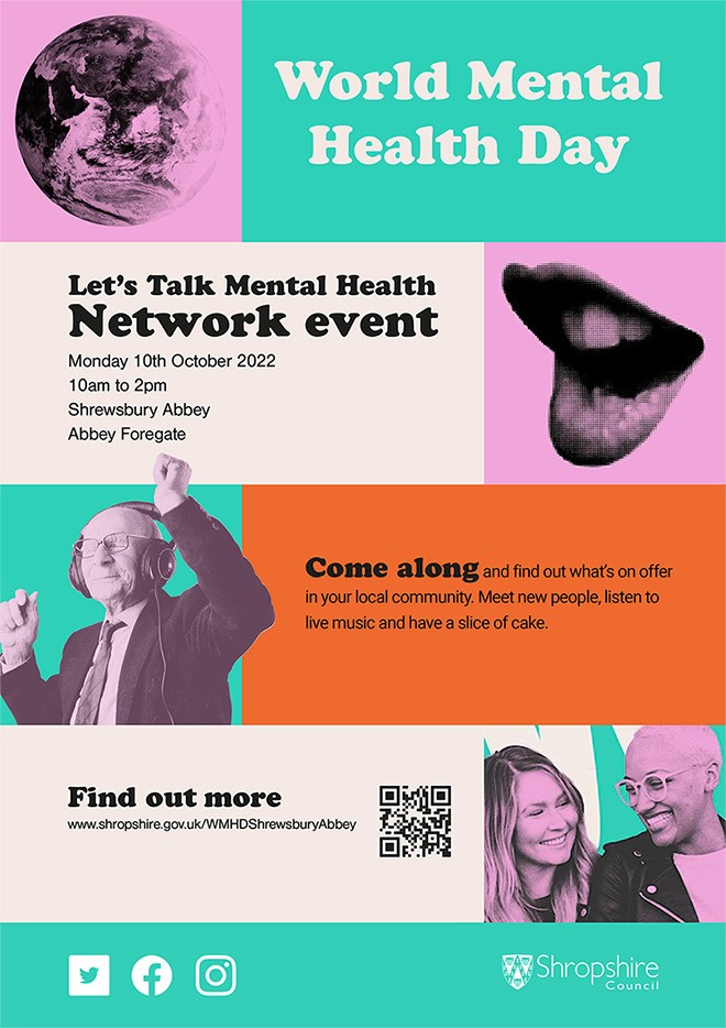 Let's talk about mental health event on October 10 2022 poster