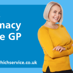 Think pharmacy before GP - woman in yellow top with arms crossed and smiling