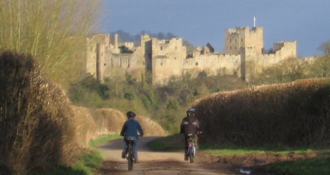Cyclists in Ludlow