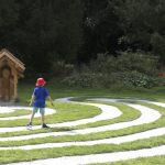 The new labyrinth is proving popular with children