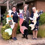 Meremaids in Ellesmere. Sally Poynton (centre), with Anna Gallen (left) from Ellesmere Guides and Heather Rodenhurst (right) from the Ellesmere Library Readers Group.