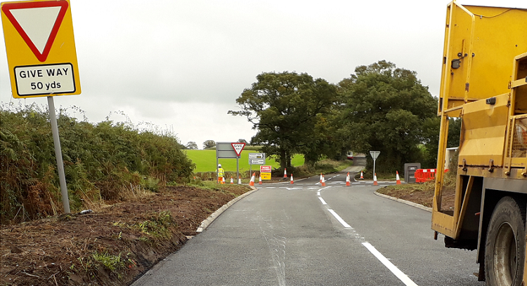 Mount Pleasant crossroads - after the improvement work