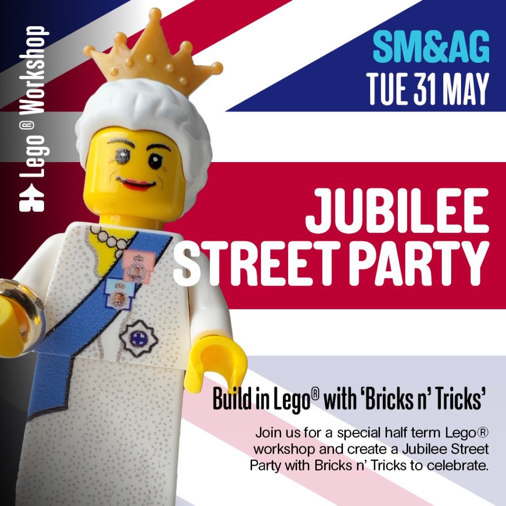Jubilee Street Party building, advert