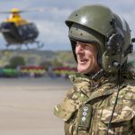MOD Crown Copyright 2023): Colonel Tim Peake, Honorary Colonel of 9 Regiment Army Air Corps, at RAF Shawbury.