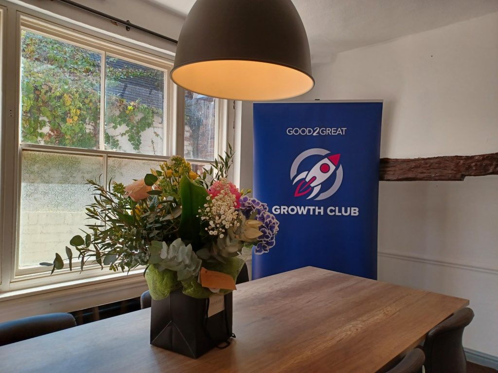 A table and some flowers Inside The Printworks, Bridgnorth