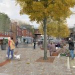 How the street scene will look with improved high quality stone paving, new street furniture and a much more user friendly feel to the town centre.