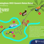 The Queen's Baton Relay - Shrewsbury route iinfographic