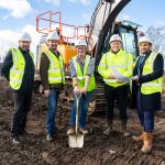 Cornovii Homes hosted a site visit for partners and local people to view the start of progress on the latest development at St Martin's, near Oswestry. L-R: Mark Barrow (Shropshire Council's executive director of place and economy), Dean Carroll (Shropshire Council's Cabinet member for physical infrastructure, Helen Williams (Chair of St Martin's Parish Council), Paul Inions (Managing Director of McPhillips), Harpreet Rayet (Managing Director of Cornovii Homes). Picture by Shaun Fellows / Shine Pix Ltd