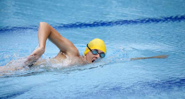 A picture of a swimmer to depict an example of leisure facilities