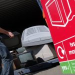 TVs being recycled at a recycling centre