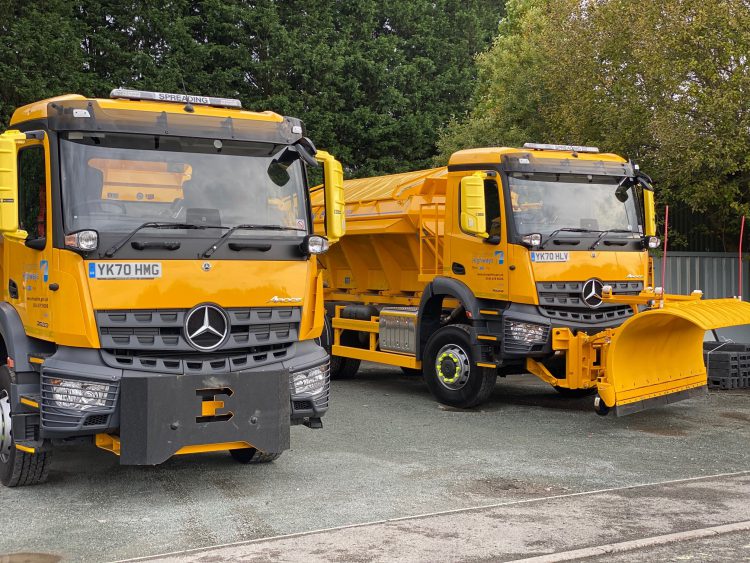 Two of Shropshire's new gritters