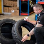 West Mercia Police demonstrate Smartwater tyre tagging