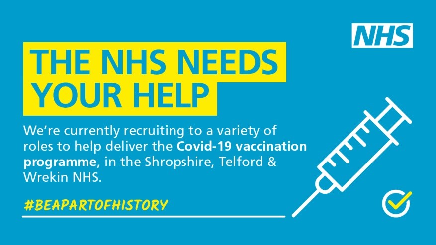 The COVID-19 Vaccination Service is recruiting - advert