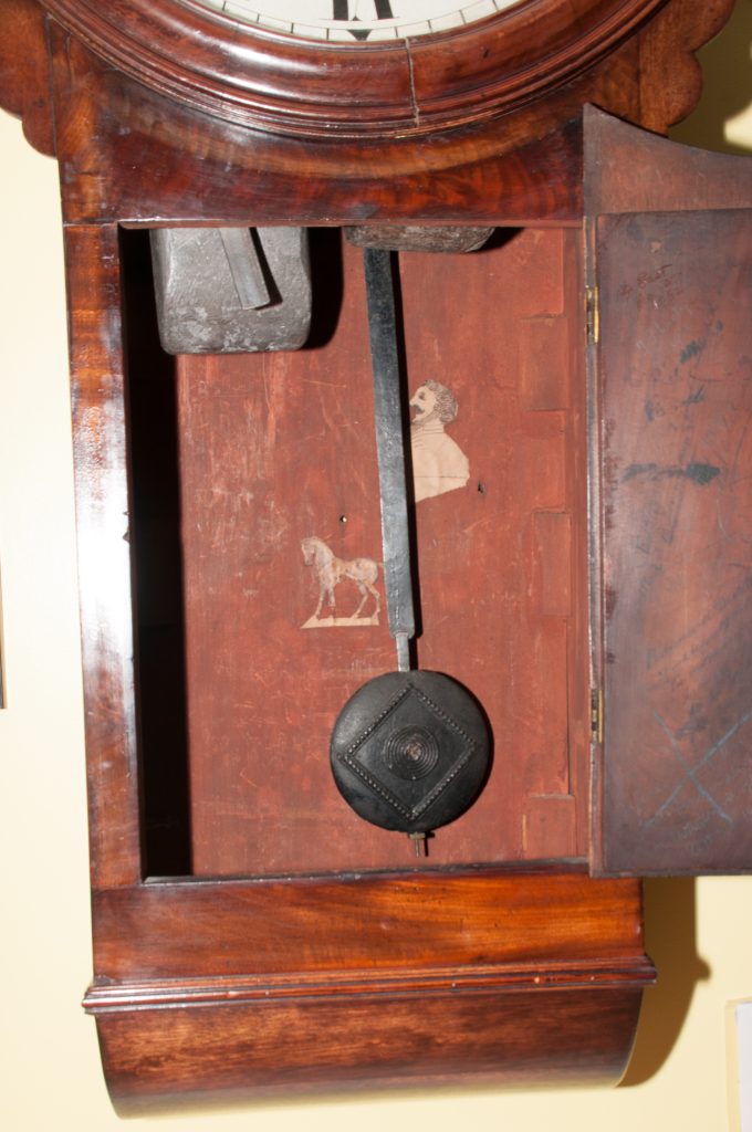 Whitchurch Library clock, featuring Caldecott's markings