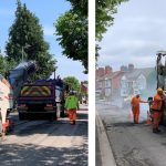 Work being carried out on Station Road, Whittington